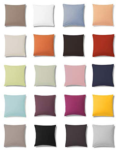 ESTELLA Jersey Kissenbezug Einzelpack 40x80 cm | Kissenbezüge aus 100% Baumwolle | Deutsche Markenqualität | Kissenhüllen in 370 - Terrakotta