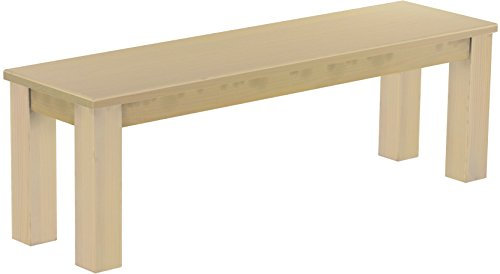 B.R.A.S.I.L.-Möbel Brasilmöbel Sitzbank 140 cm Rio Classico Birke Massivholz aus Pinie, Verschiedene Größen & Farben, ideal für Esszimmer & Küche