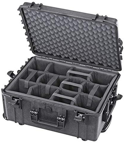 TomCase Profi Fotokoffer Kamerakoffer mit gepolsterter Inneneinteilung aus Nylon - flexibel anpassbar; wasserdichter Outdoor Case IP67 (XT540CAM TR)