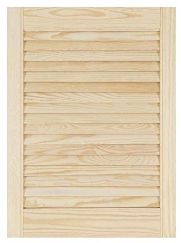 Louvre Door – Pine Wood – Vented Open – Ready to Paint Internal Louvre Cupboard Doors – Slatted Wardrobe Doors – Various Sizes (606mm (24) Height, 444mm (17.5) Width)