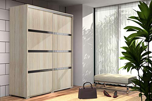 Modern Sliding Doors wardrobe oak effect A10 200cm