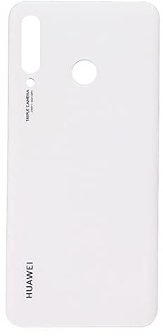 phonmatic Vitre Arriere Cache Batterie pour Huawei P30 Lite 24Mp et 48Mp avec adhesif et Logo Qualite Original (Blanc 24MP)