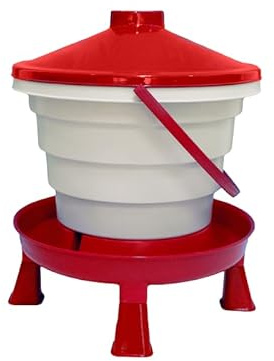 Geflügeltränkeeimer - Großes Fassungsvermögen (15 Liter) und einfache Handhabung - mit Filter zur Erhaltung der Wasserqualität - Fußtränke für Hühner, Fasane, Puten