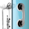 KAFENDA grandes poignées de porte et de fenêtre en verre, portes coulissantes de salle de bain, armoires, poignées sans trou, poignées de réfrigérateur, barres d'appui de douche (argent)