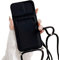 Emlivi Handykette Hülle mit Kartenhalter für iPhone 13 Mini, kameraschutz mit Camera Slider Handyhülle Silikon TPU Cover für zum Umhängen Schutzhülle mit Band Case für iPhone 13 Mini, Schwarz