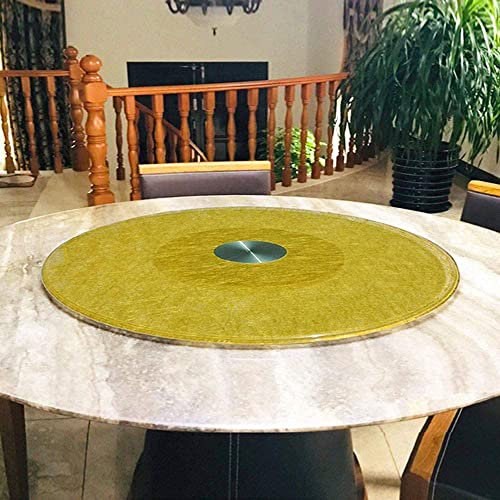 MNSRRN Table à Manger Plate-tôle en Verre trempé de Luxe, Plaque de Service rotative Robuste de la Table Ronde de la Table Ronde de la Table de Cuisine de Cuisine, capacité de Charge élevée,90cm