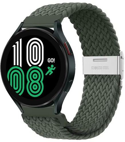 Trenzada para Correa Amazfit GTS 2/mini/3/Bip/U,Correas Reloj Nylon Elástico 20mm para Garmin vivoactive 3/Forerunner 245,Samsung Galaxy Watch 5/Pro/4 40mm 44mm 45mm/Classic 46mm 42mm Smartwatch