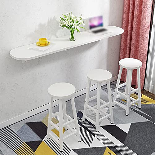 Platzsparender, klappbarer, an der Wand montierter Klapptisch, aus Holz? Wandmontierte Bartische, Klappschreibtisch, Computertisch, Schreibtisch für Zuhause, Büro, Küche, Esstisch (120 x 40 cm/47 x