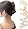 Generic 5 Pcs Metal Hair Claw Clips Strong Hold Anti-Slip Gold Claw Clips For Thick Hair Vintage Shark Hair Clip Clamps Hair Accessories For Women (Metal B)