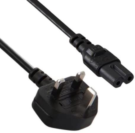 2 Pin Mains Power Lead Fig Figure 8 Cable Charger Compatible with Samsung UE40F6400AK 40 inch LED LCD TV Television UK Wall Cord 1.8M