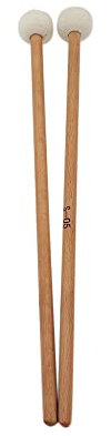 Peukerty 1 Paar Filzschlägel Drumsticks mit Holzgriff für Schlaginstrumente Zubehör