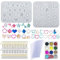 Attuslla Resin Shaker Silicone Molds Earrings Resin Molds Silicone with Glitter for DIY Jewelry Pendant Necklace Ornament