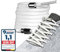 LaceHype - Premium Schnürsenkel ohne binden, elastischeSchuhbänder mit Metallkapseln, 1 oder 2 Paar - CP2 - mit Kapseln für Sneaker, Laufschuhe, Sporschuhe (Weiß, 1P)