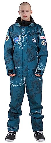 GSOU SNOW Herren Skianzug Einteiler Schneeanzug Snowboard Isolierter Skioverall Wasserdicht Winddicht für Skifahren Outdoor