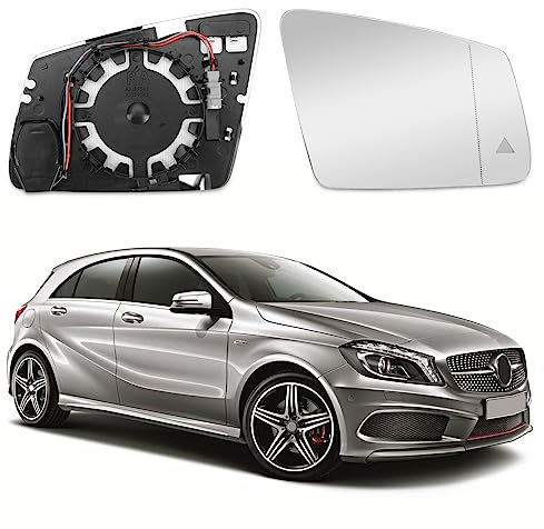 Spiegelglas Ersatz für Mercedes-Benz A B C E S-Class W176 W246 W204 W212 A207 C207 C216, Toter-Winkel-Spiegel Umkehrlinse Rückfahrglas Außenspiegel Asphärisch für C117 X156 C218 X218 X204 (Rechts)
