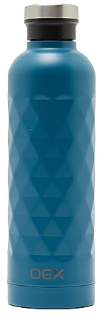 OEX Double Wall Drinks Bottle, Stainless Steel Water Bottle, Thermal Flask, Hydro Flask, Suitable for Hot or Cold Drinks, Blue, 750ml