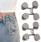 Kireida® 2 Paare Hosen Taillenstraffer, Taille Schnalle Extender -Set, Einstellbar für eine Perfekte Passform, Kein Nähen Erforderlich,für Taillenumfang ändern,für Jeans(Silber Grau) -L