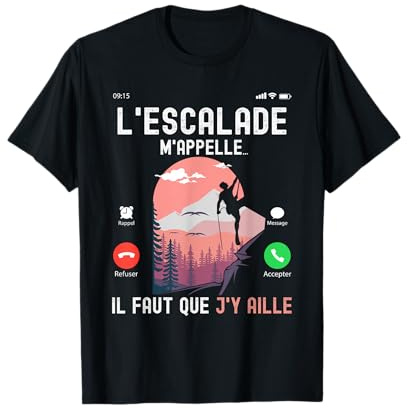Tshirt Escalade Grimpeur Alpinisme Escalade m'appelle Humour T-Shirt