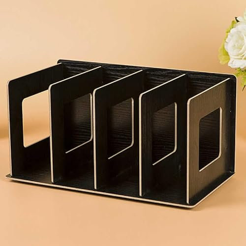 CD-Rack – zusammenklappbares platzsparendes Regal aus Holz zur Organisation Ihrer DVD-Sammlung – inklusive Bücherregal und CD-Ständer – DVD-Ständer im Lieferumfang enthalten