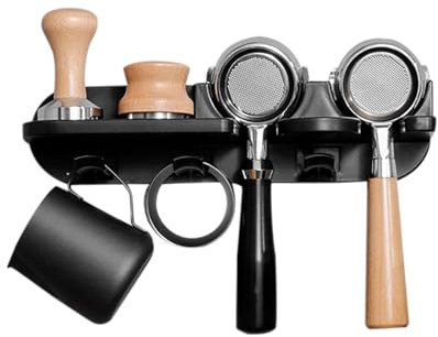 PengGengA 58mm Kaffee Siebträgerhalter Espresso Siebträgerhalter Kaffee Siebträger Wandaufbewahrung Rack für Kaffeewerkzeuge Kaffee Tamper Rack