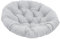 F Fityle Coussin de siège rembourré en forme d'œuf, coussin de chaise suspendu, tissu doux épais, coussin de chaise de patio, diamètre 40cm pour le salon, Gris clair