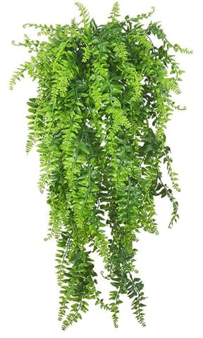 bephible Fougères artificielles réalistes de 90 cm - Résistante aux UV - Pour maison, mariage, mur - Plantes de lierre tombantes - Pour intérieur et extérieur - Vert