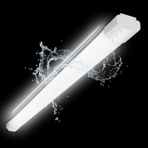 Oraymin 8 Stück Led Leuchtstoffröhre 150CM,5000LM Werkstatt Feuchtraum Lampe, IP65 Wasserfest Feuchtraum Wannenleuchte 45W,Anwendbar auf Keller Garage Werkstatt, Neutralweiß 4000K