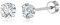 Titan Ohrringe Hypoallergen Damen Herren Mädchen G23 Titan Ohrstecker mit Schraubverschluss Kleine Zirkonia Ohrstecker 8mm Länge 4mm Zirkonia