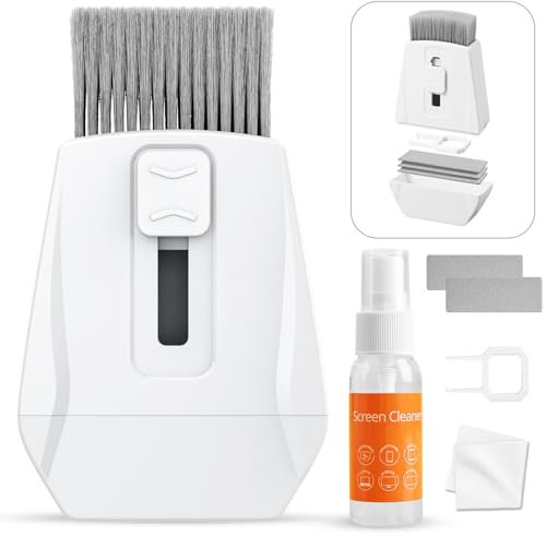 Kit de Limpieza de Teclado, Limpiador de Teclado, Kit de Limpieza de Laptop con Cepillo retráctil para Teclado y Spray Limpiador de Pantalla, 30 ml, Herramienta de Limpieza electrónica para PC