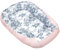 Medi Partners Babynest Nestchen für Neugeborene - 100x60x15 Babynestchen Baby zweiseitg Nest Bett 100% Baumwolle Waffel Kuschelnest tragbar (Berry mit rosa Waffel)