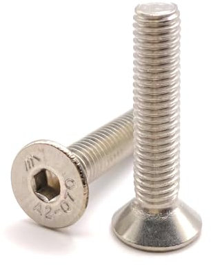 Vis M5x25 mm Tête Fraisée BTR en acier INOX A2 | Ø 5x25 mm - M5 x 25mm | Vis FHC à 6 pans creux (clé allen) ISO 10642 / DIN 7991 | Vis inoxydable A2 (V2A/304) : LOT DE 100 Pcs - Premium Fixation