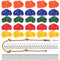 Ieron Premium Juego de Escalada en Roca - 25 Piezas de Piedras de Escalada Coloridas con Cuerda Amarilla y Fijaciones de Acero galvanizado (Multicolor)