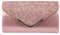 Lukery Pochette Donna Elegante a Busta, Design Paillettes Pochette da Sera Moda Borsa da Sera con Catena Clutch Elegante Pochette da Cerimonia Borse a Tracolla per Festa Matrimonio