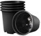5 PCS Nursery Pots for Plants Sturdy 3 Gallon Nursery Pots with Drainage Holes Plastic Nursery Pots Planter Nursery Pots Multipurpose Nursery Pots for Garden Porch Black Outside Garden Supplies
