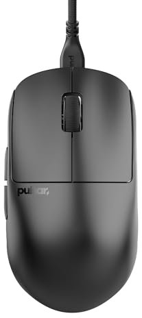 Pulsar Gaming Gears X2H Kabelgebundene Gaming-Maus, Ultraleicht, 51 g, symmetrisch, optischer Schalter, 26000 DPI, Bewegungssynchronisation, PAW3395-Sensor (Medium, kabelgebunden, schwarz)