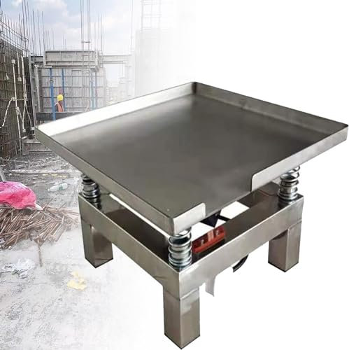 YANDDEA Rütteltisch für Beton – Kleiner Rüttler zum Testen – Mini-Rüttelplattform aus Edelstahl – Prüfstand mit 3000 U/min und Blockvibration,35 * 35cm