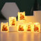 Led Kerzen Weihnachten, 6 Stück Led Kerzen mit Fernbedienung Weihnachtsdeko Flammenlose LED Kerzen mit Weihnachtsmann Motiv Batteriebetriebene Kerzen Led Kerze LED Teelichter für Weihnachtsdeko