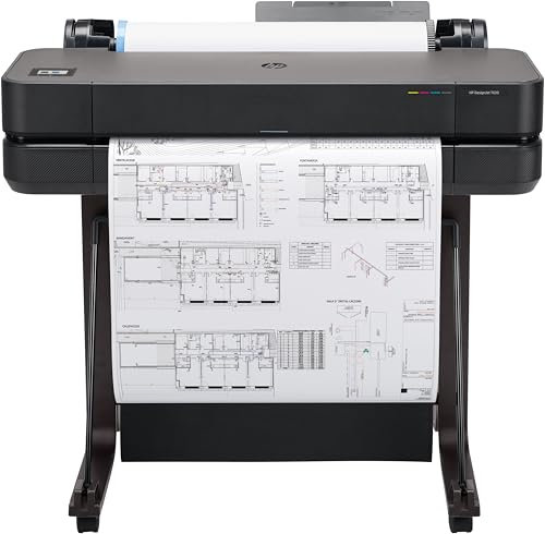 HP DesignJet T630 24 da 61 cm (5HB09D), Stampante Grandi Formati, Plotter, Standard A4-A1, 76 Stampe A1/h, Wi-Fi, Ethernet, USB, 2400x1200 dpi, Metallo riciclato, Garanzia 1 Anno, HP Click, Nero