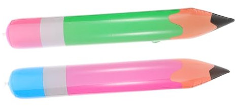 ERINGOGO Aufblasbare Bleistifte Jumbo-requisiten 2 Stück Riesige Bleistift-dekoration Luftballons Schulparty-dekorationen