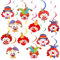 12 Stück Spiral Girlanden mit Clown Motiv Karneval Luftschlangen für Deckenhänger Hängedeko Partydekoration Hängegirlanden,Clown Girlande Karneval, Girlande Spiral Girlanden Zirkus Deko