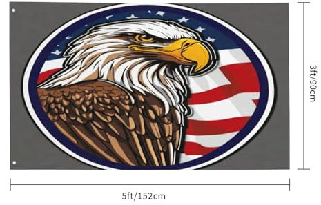 Bandiera decorativa per esterni, con aquila calva americana, utilizzata per cortili, giardini, case e terrazze