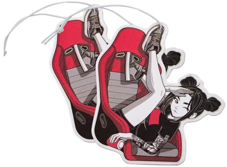 VmG-Store 2er Set Lufterfrischer Duftbaum Tuning fürs Auto Duftspender Air Freshener Duft lustiger Anhänger Design (136 Car seat Girl)