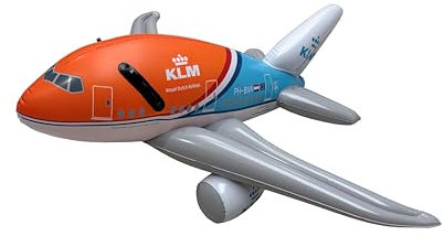 Limox Aufblasbares Flugzeugmodell KLM Airlines Orange Pride Funplane Inflatable Plane 100cm