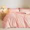 Michorinee Bettwäsche 220x240 3tlg Baumwolle Rosa Kuschelig Weich Bettbezug Set 3 Teilig Uni Einfarbig Modern Baumwollbettwäsche ÖKO-TEX Bettwäsche-Sets mit Kissenbezüge 80x80 cm und Reißverschluss
