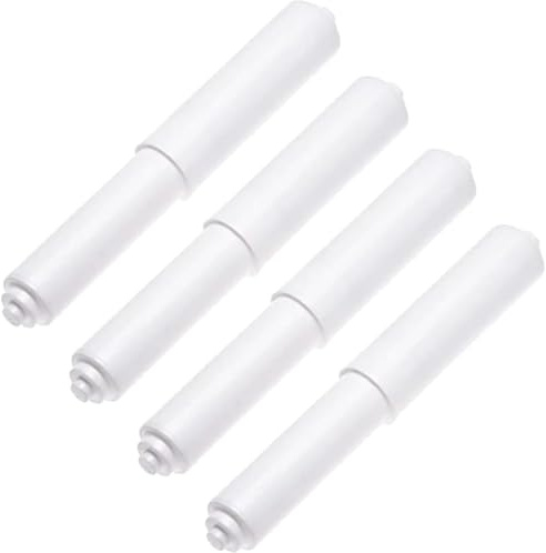 4 Pcs Toilet Paper Holder Rollers, Toilet Roll Holder, Plastic Toilet Tissue Roll Holder Insert Spring Loaded Bathroom Replacement Roller - Easy installation