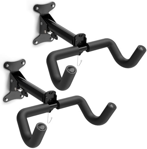Housolution Soporte De Pared Para Bicicletas - Acolchado de Espuma EVA, Acero Al Carbono, Ajustable Para Bicis De Carretera, Montaña E Híbridas Hasta 48,5 Lbs. Ahorra Espacio En Garaje/Casa, 2 Paquete