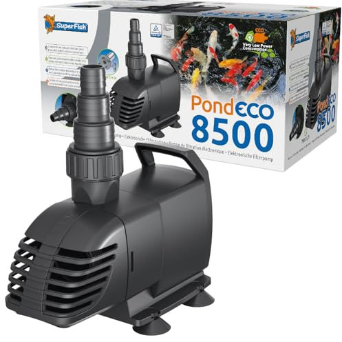 Superfish Eco Pond Pump 8500 7,800 L/h Flow Low Energy Water Feature Pump