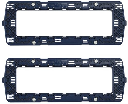 CILIA Supporto in Plastica per Interruttori e Prese, Supporto Compatibile Con LIVING INT, Supporto Per Scatola 503 504 507, Supporto 3/4/7 Moduli (2 Pezzi Blu Scuro, 7 Moduli)