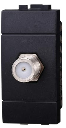IXTRIMA Toma TV SAT de tornillo satélite tipo F color negro compatible con Bticino Living Light/International, 1 unidad