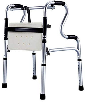 SdaryWare Rollator Walker, Klappbarer Gehwagen mit Sitz, Höhenverstellbar, Leichtgewichtiger Gehwagen aus Aluminium, Geeignet für ältere Menschen, Nachdenklich